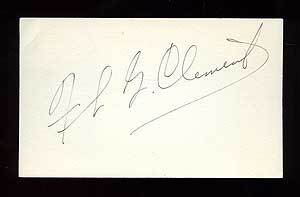 Signature of Tennessee Governor Frank G. Clement. Frank G. CLEMENT, Governor of.
