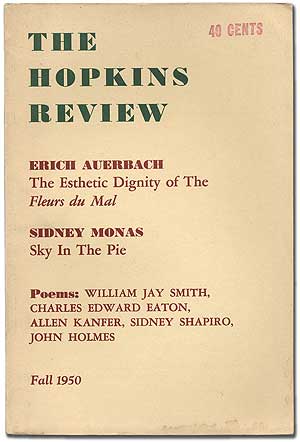 Item #99302 The Hopkins Review – Fall 1950. Vol. IV, No. 1. John BARTH.