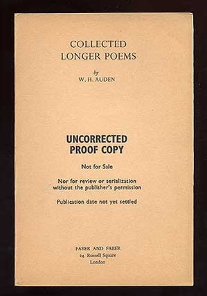 Item #99402 Collected Longer Poems. W. H. AUDEN