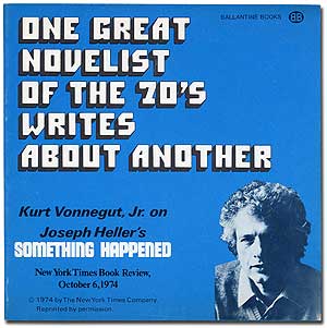 Item #99662 One Great Novelist of the 70's Writes about Another: Kurt Vonnegut, Jr. on Joseph Heller's Something Happened. Kurt VONNEGUT, Jr.